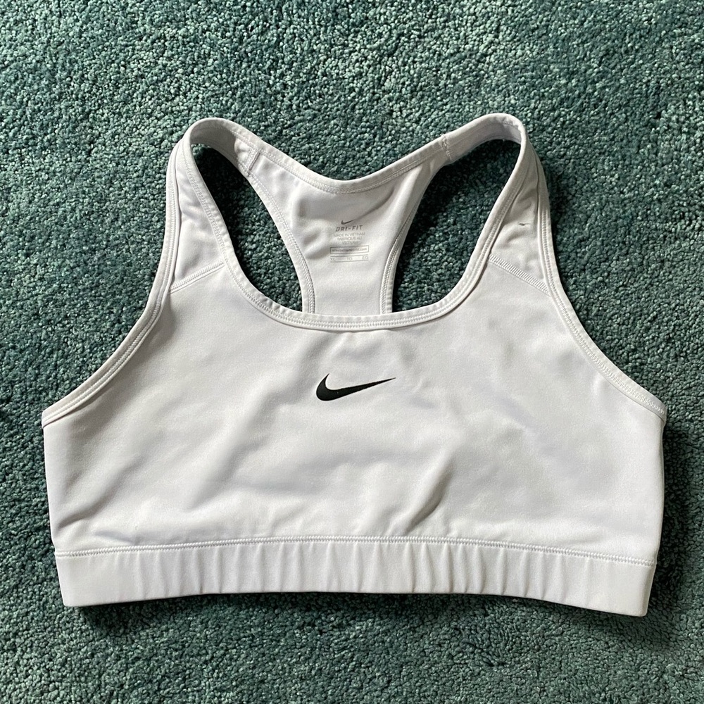 Nike White Sports Bra